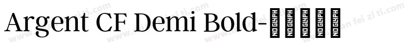 Argent CF Demi Bold字体转换